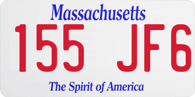 MA license plate 155JF6