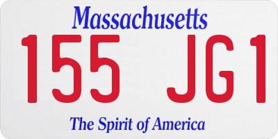 MA license plate 155JG1