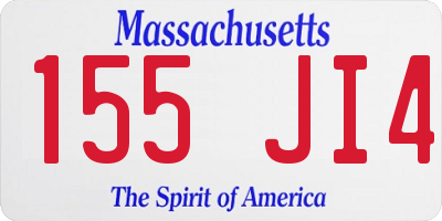 MA license plate 155JI4