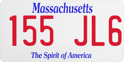 MA license plate 155JL6