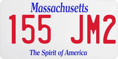 MA license plate 155JM2