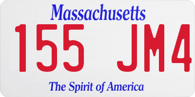 MA license plate 155JM4