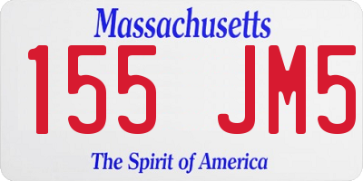 MA license plate 155JM5