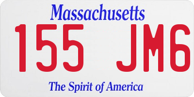 MA license plate 155JM6