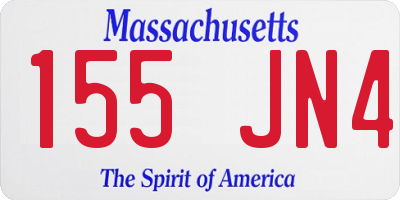 MA license plate 155JN4