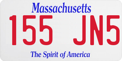 MA license plate 155JN5