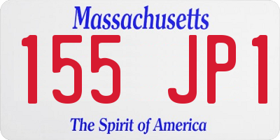 MA license plate 155JP1