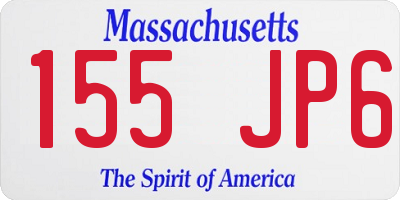 MA license plate 155JP6