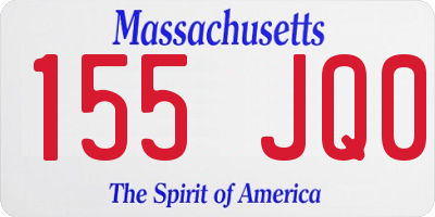 MA license plate 155JQ0