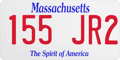 MA license plate 155JR2