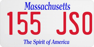 MA license plate 155JS0