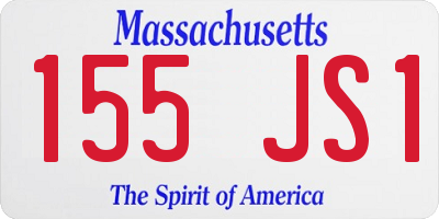 MA license plate 155JS1