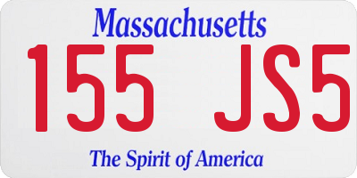 MA license plate 155JS5