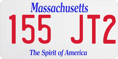 MA license plate 155JT2