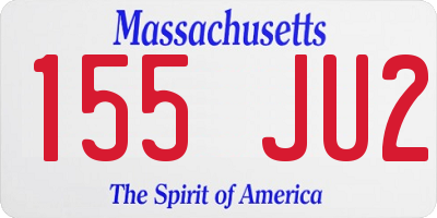 MA license plate 155JU2