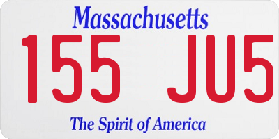 MA license plate 155JU5