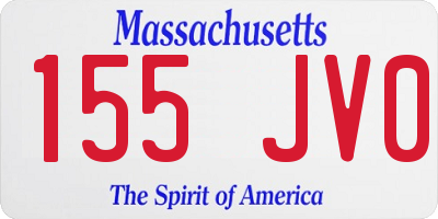 MA license plate 155JV0
