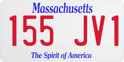 MA license plate 155JV1