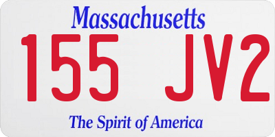 MA license plate 155JV2