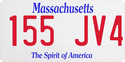 MA license plate 155JV4