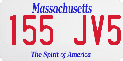 MA license plate 155JV5