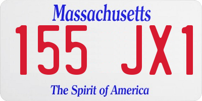 MA license plate 155JX1