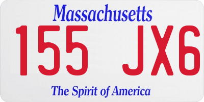 MA license plate 155JX6