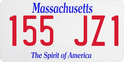 MA license plate 155JZ1