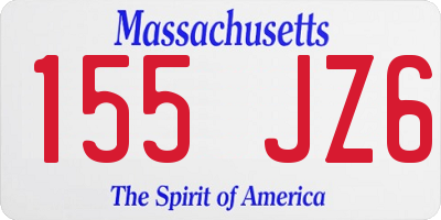 MA license plate 155JZ6