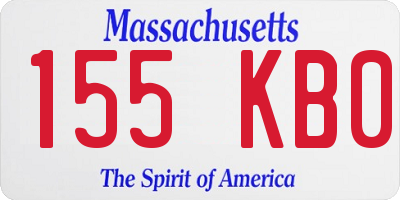 MA license plate 155KB0