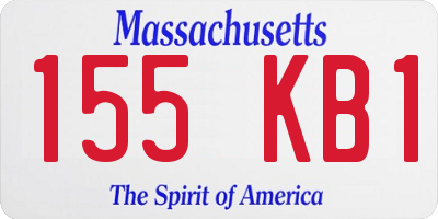 MA license plate 155KB1