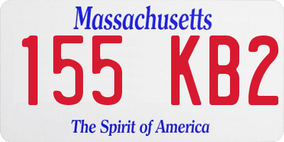 MA license plate 155KB2