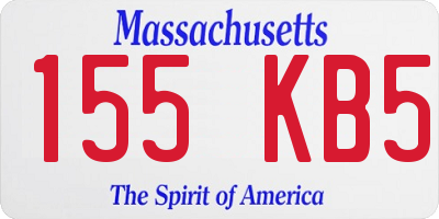MA license plate 155KB5