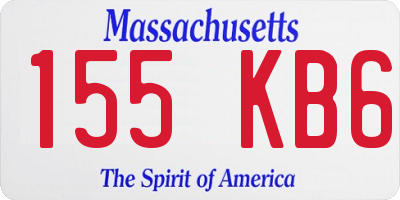 MA license plate 155KB6