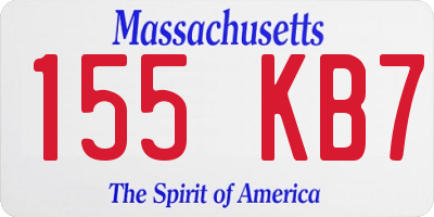 MA license plate 155KB7