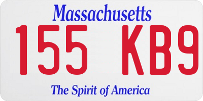 MA license plate 155KB9