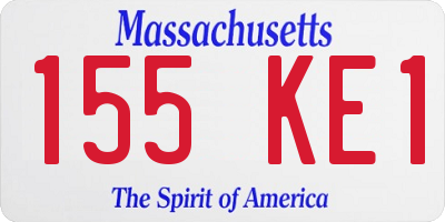 MA license plate 155KE1