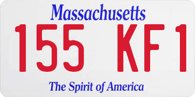 MA license plate 155KF1