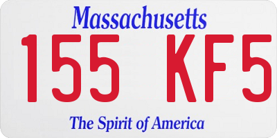 MA license plate 155KF5