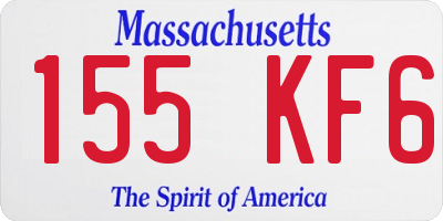 MA license plate 155KF6