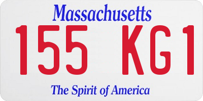MA license plate 155KG1