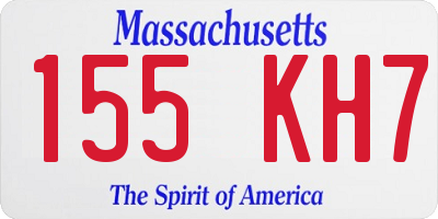 MA license plate 155KH7