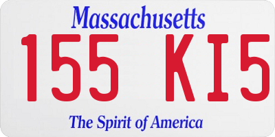 MA license plate 155KI5