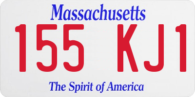 MA license plate 155KJ1