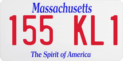 MA license plate 155KL1