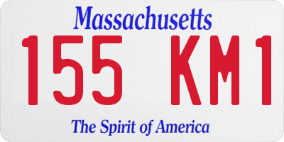 MA license plate 155KM1