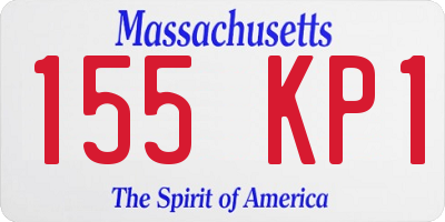 MA license plate 155KP1