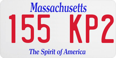 MA license plate 155KP2