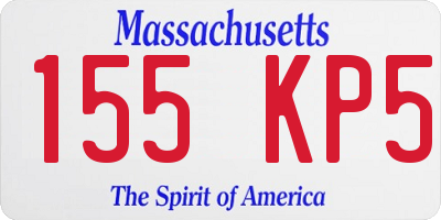 MA license plate 155KP5