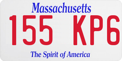 MA license plate 155KP6